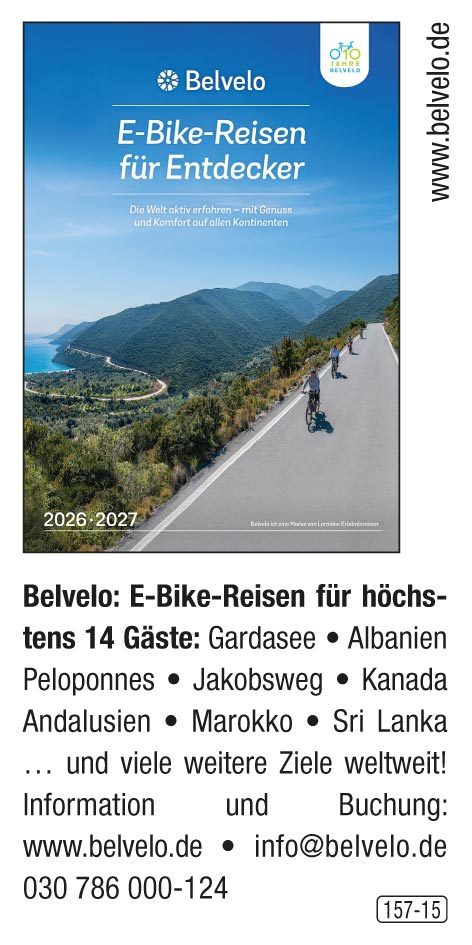 BELVELO - E-Bike Reisen für Entdecker