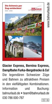 Bahnurlaub – Die Schweiz per Zug entdecken