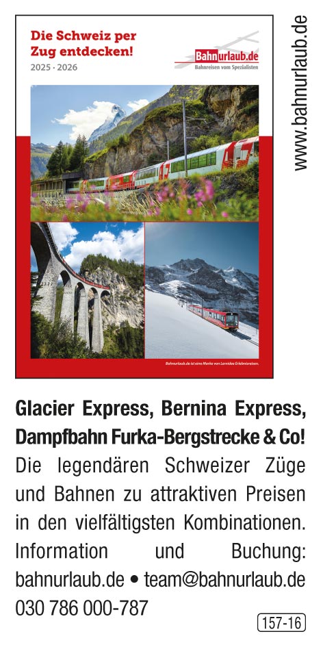 Bahnurlaub – Die Schweiz per Zug entdecken